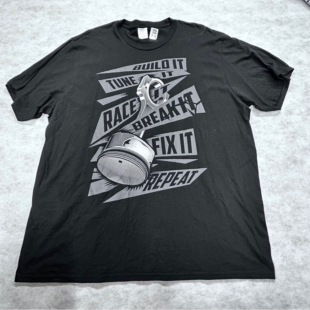 Port and Company Black and Gray Short Sleeve Tees